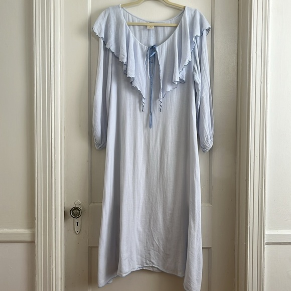 RARE 80s Gold Tag Victoria's Secret 100% Cotton Gauze Peignoir Nightgown  Dress